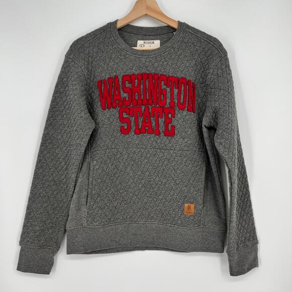 Pressbox Tops - Pressbox Washington State University Quilted Sweatshirt Cougars Women Medium WSU